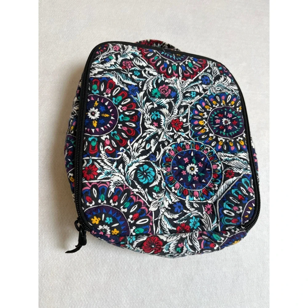 Vera Bradley Boho Quilted Floral Lunch Bag Kaleidoscope Medallion Pattern